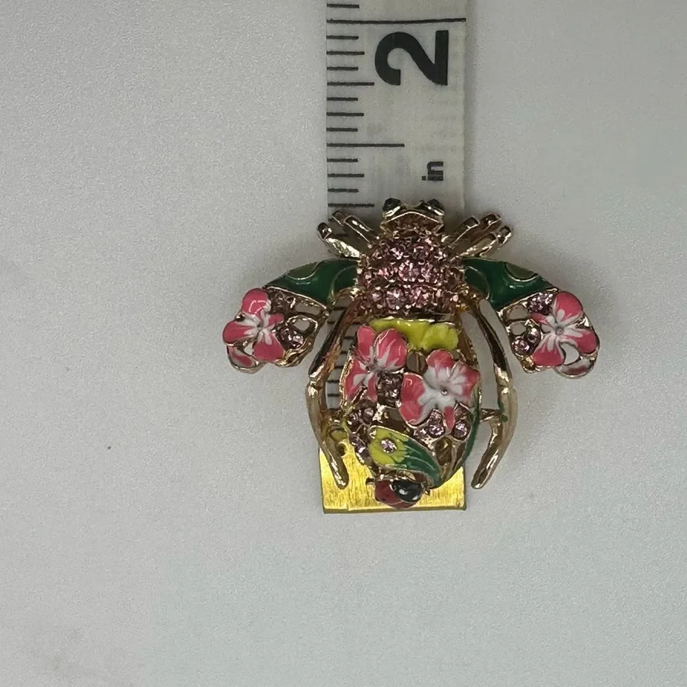 Joan Rivers Pink Orchid Bee Pin